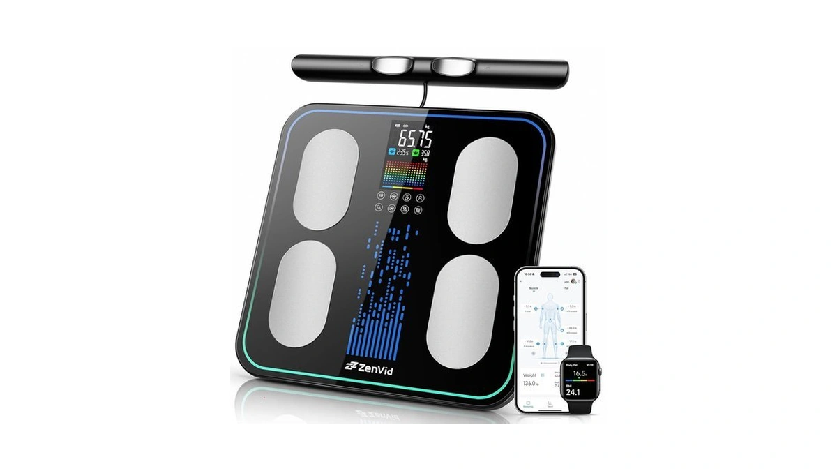 Zenvid 8-electrode Smart Body Fat Scale, Dual-frequency Bia Body Analyzer