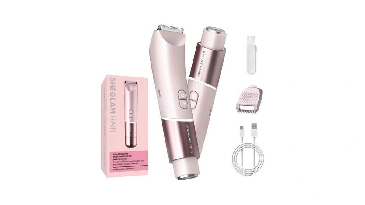 Sheglam Bikini Trimmer For Women, Dual-head Electric Shaver