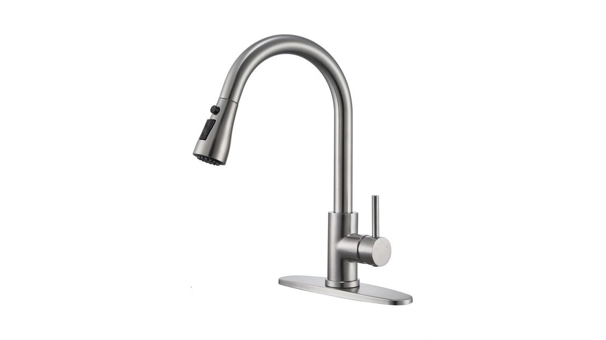 Aiodzlfd Brushed Nickel Stainless Steel Pull Down Kitchen Sink Faucet