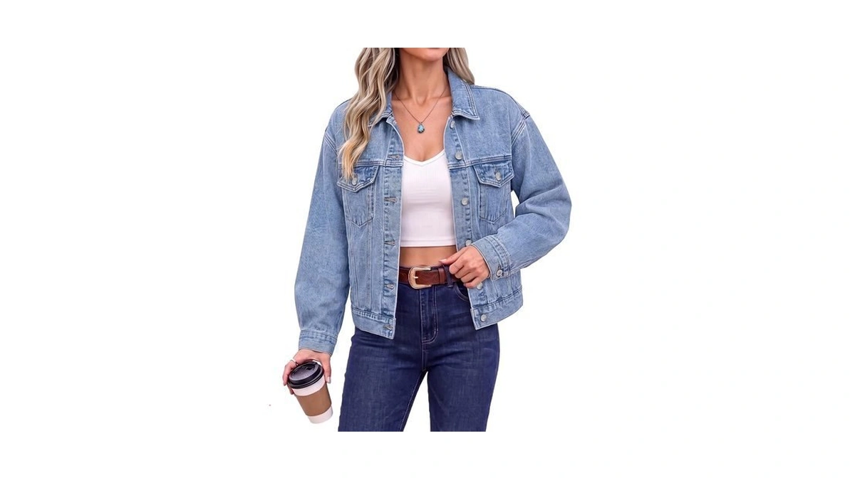 Luvamia Soft Denim Jacket Blue Jean Jackets For Women Women's