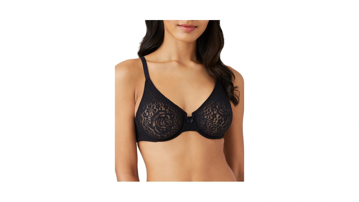 Wacoal Halo Lace Underwire Bra 851205 Black 38d