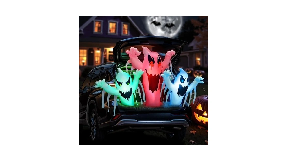 Halloween Trunk Or Treat Car Decorations Kit Inflatable Ghost With