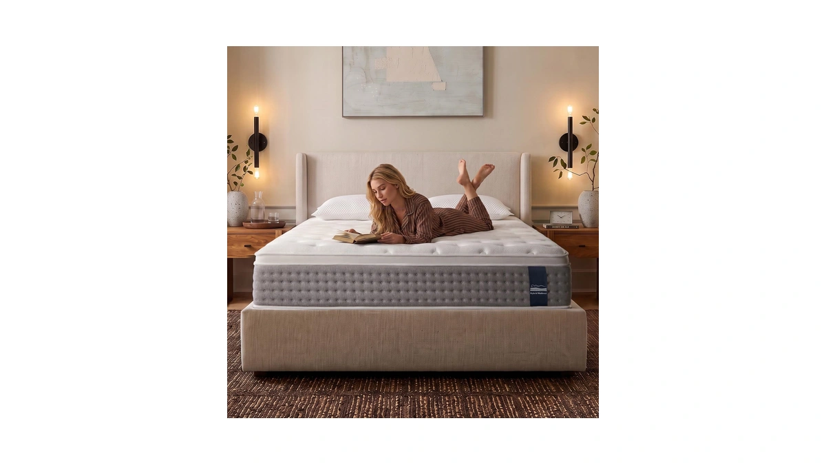 King Size Mattress, 14 Inch Hybrid Matress With Memory Foam