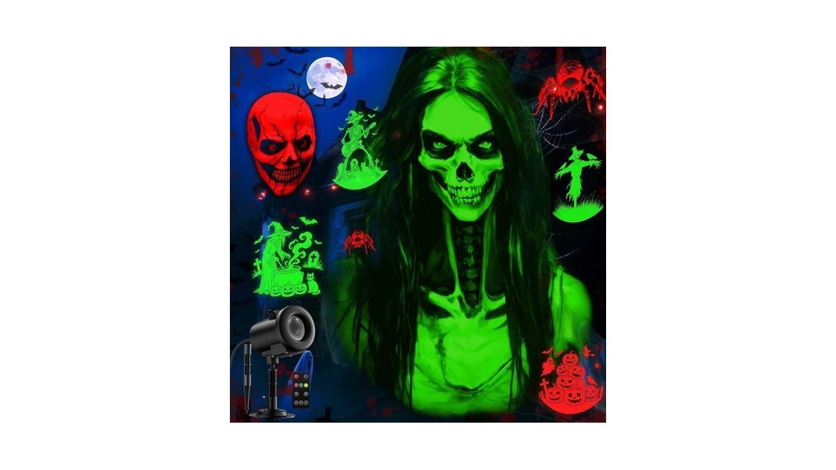12 In 1 Halloween Projector Outdoor - 3d Dynamic Halloween