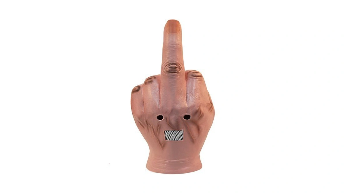 Mokry Party Middle Finger Funny Head Mask Costume Party Prop