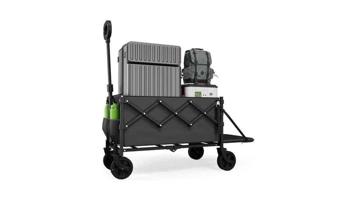Canpsky Small Collapsible Wagon With Tailgate, Wagons Carts Foldable With