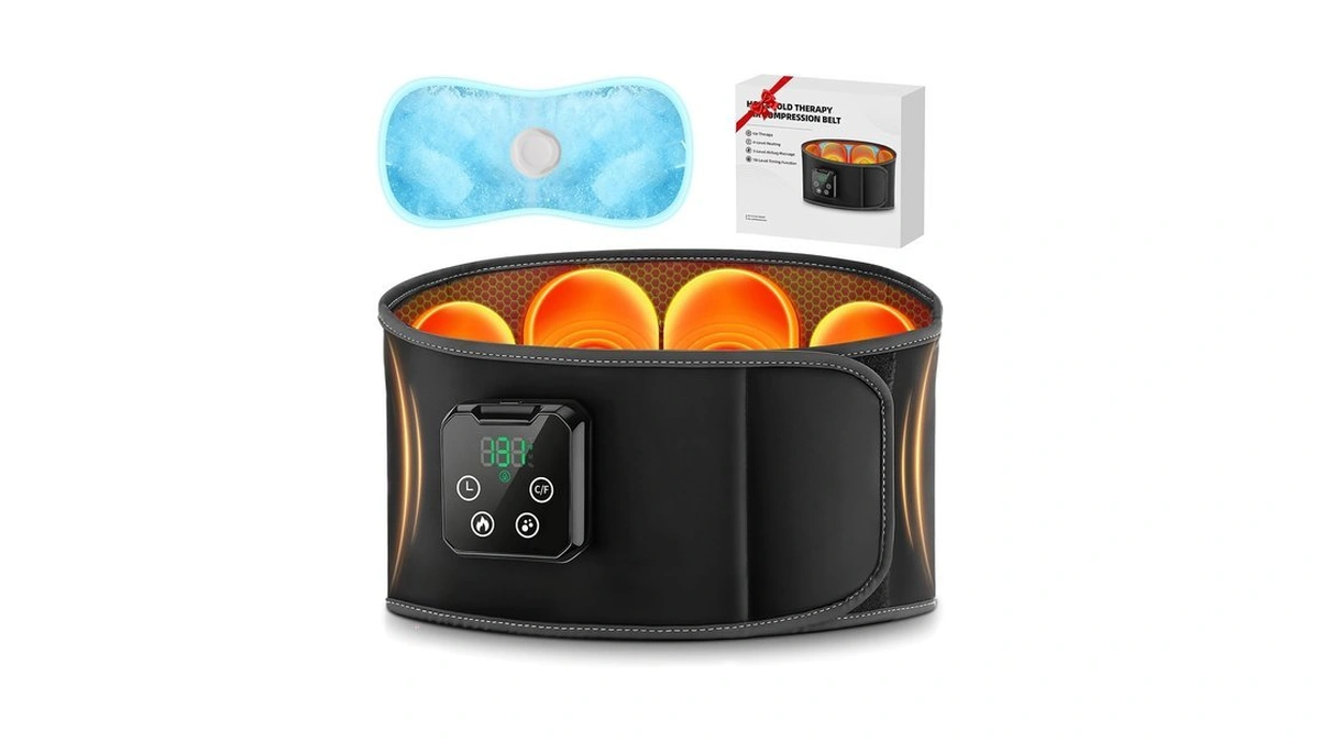 Trunsif Cooling And Heating Lower Back Massager, Cordless Heating Pad