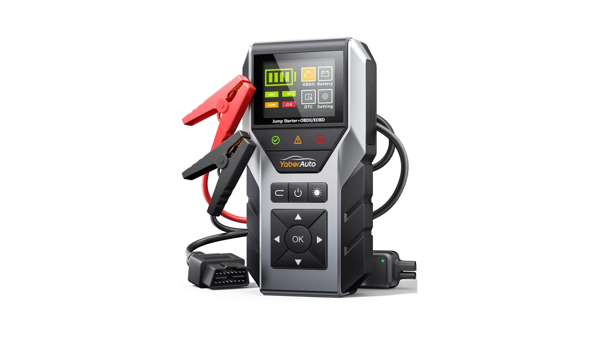 Yaberauto 6000a Portable Car Jump Starter With Obd2 Scanner, Code