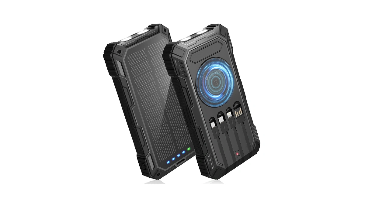 Blasoul Solar Power Bank,49800mah Wireless Portable Phone Charger With 4