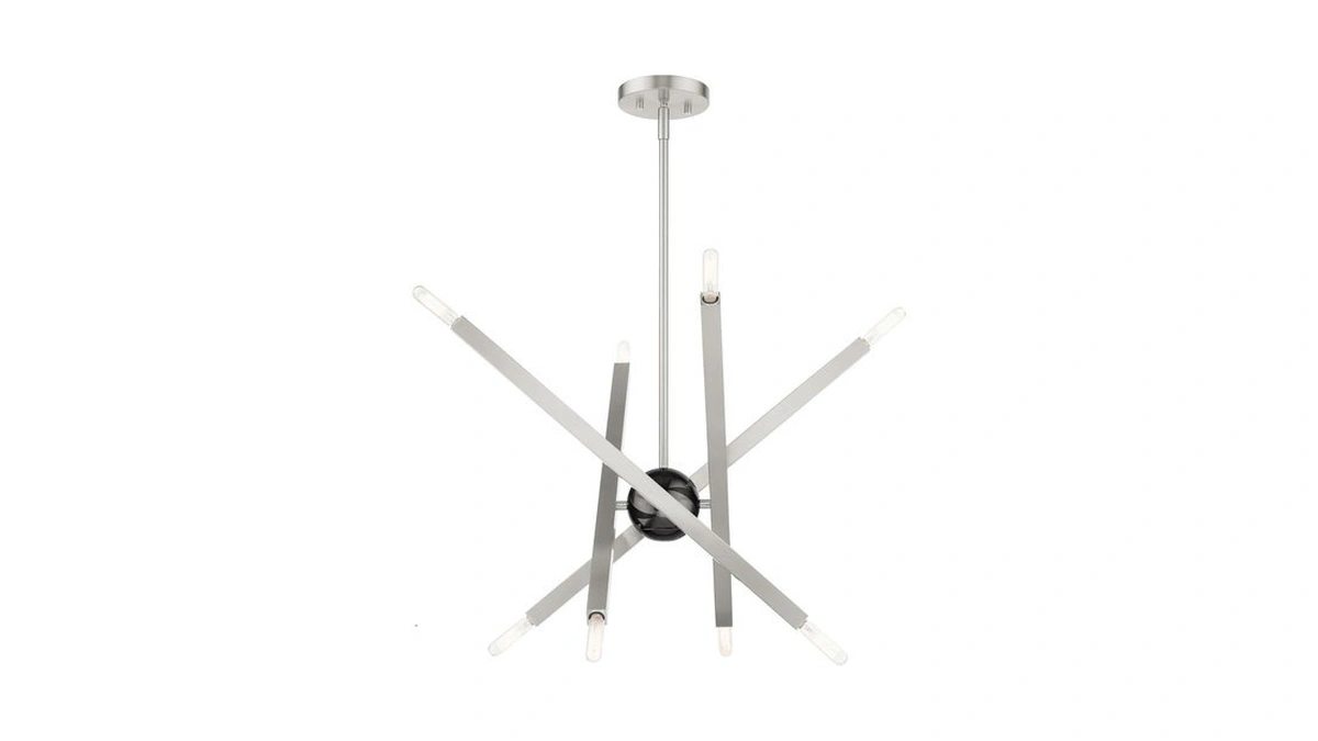 Livex Lighting 46985-91 Monaco Chandelier, Brushed Nickel