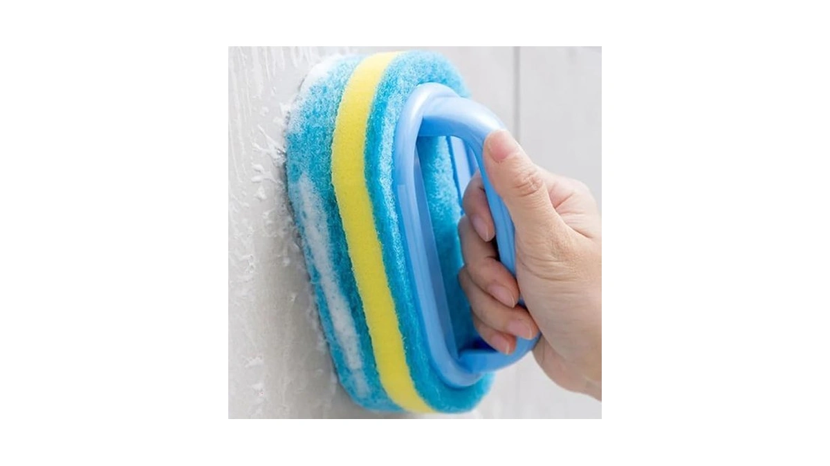 Thickened Cleaning Brush With Handle Household Cleaning Tool Kitchen Sponge