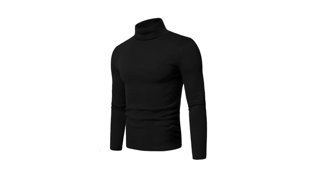 Askdeer Men's Turtleneck Thermal Shirts Long Sleeve Cotton Pullover Sweater