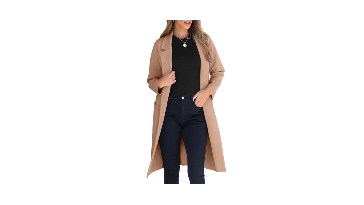 Anrabess Cardigan Sweater For Women Fall Oversized Jacket Sweater Khaki