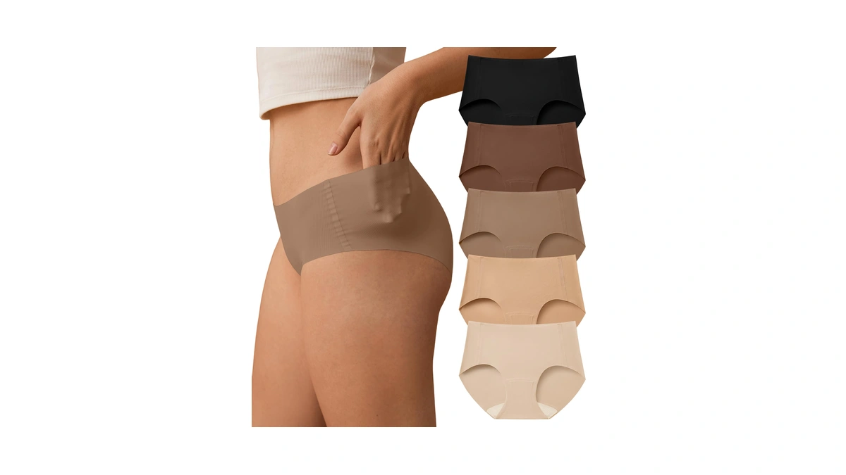 Sharicca Womens Seamless Underwear No Show Hipster Panties Invisible Lightweight