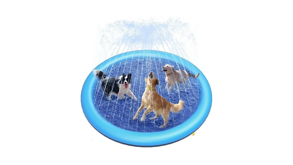 Peteast Dog Pool, Anti-slip Splash Pad For Dogs, 67 In,