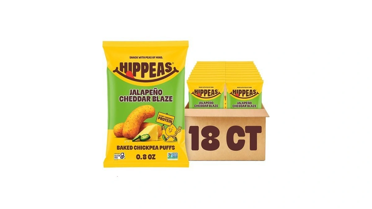 Hippeas Chickpea Puffs, Jalapeño Cheddar Blaze, 18 X 0.8 Z,