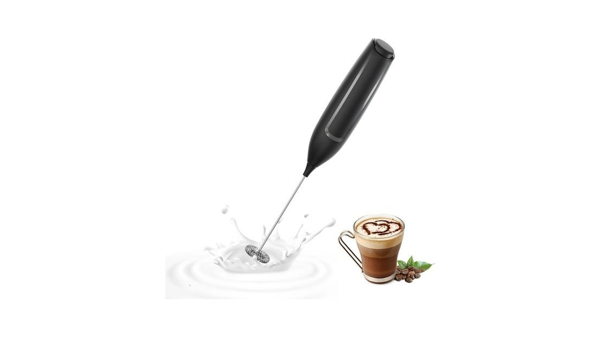 Milk Frother Handheld Battery, Electric Foam Maker Frother Wand, Drink