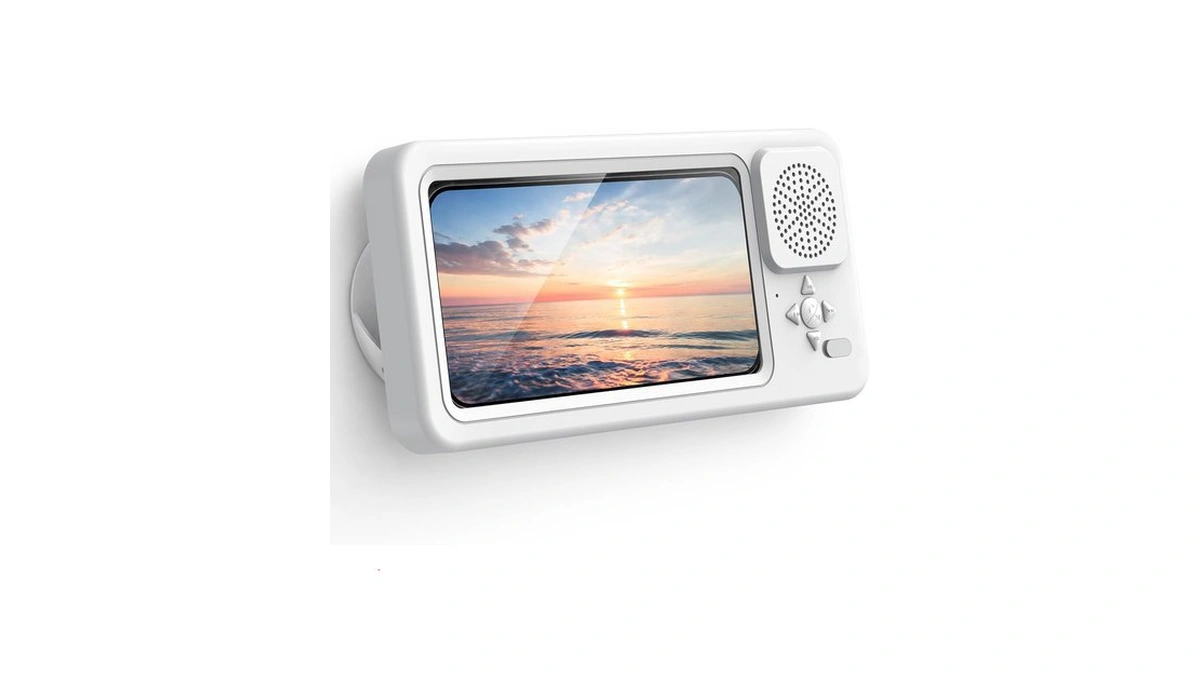 Beslike Shower Phone Holder Waterproof With Wireless Bluetooth Speaker