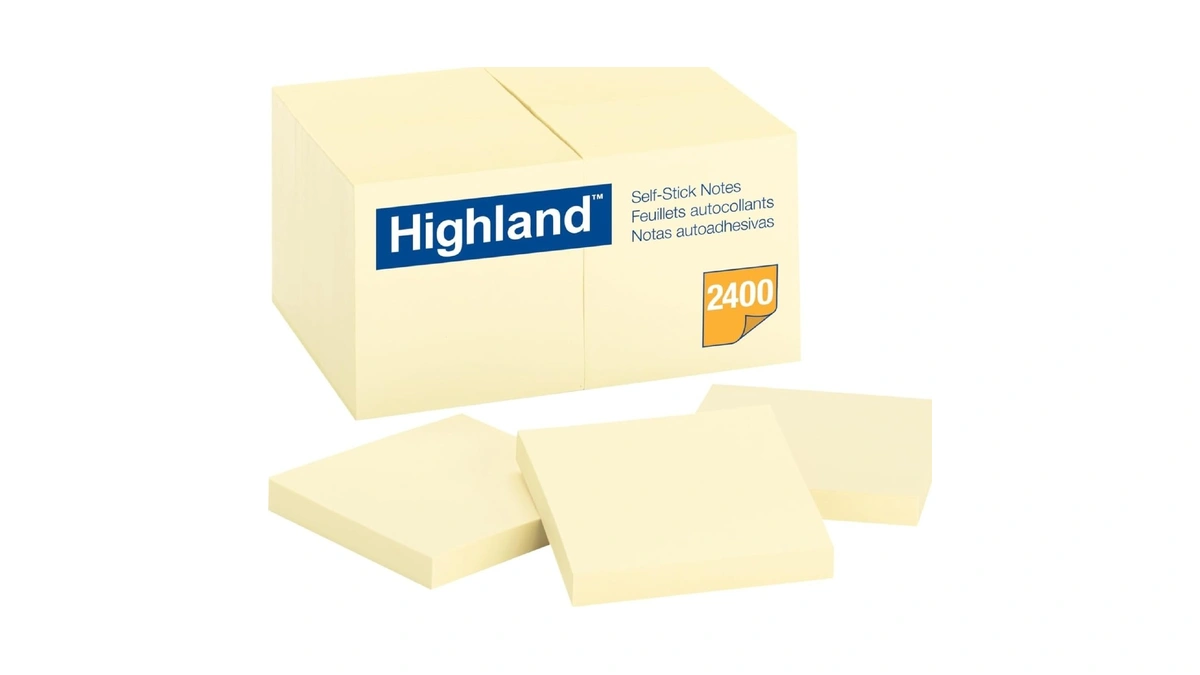 Amazon : Highland Sticky Notes, 3 X 3 Inches, Yel