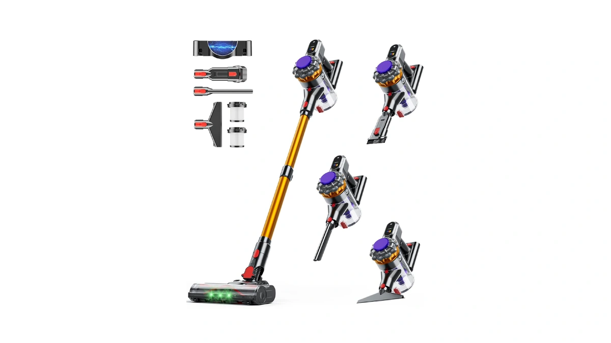 Kqaha Cordless Vacuum Cleaner, 600w 50kpa Vacuum Cleaners For Home,