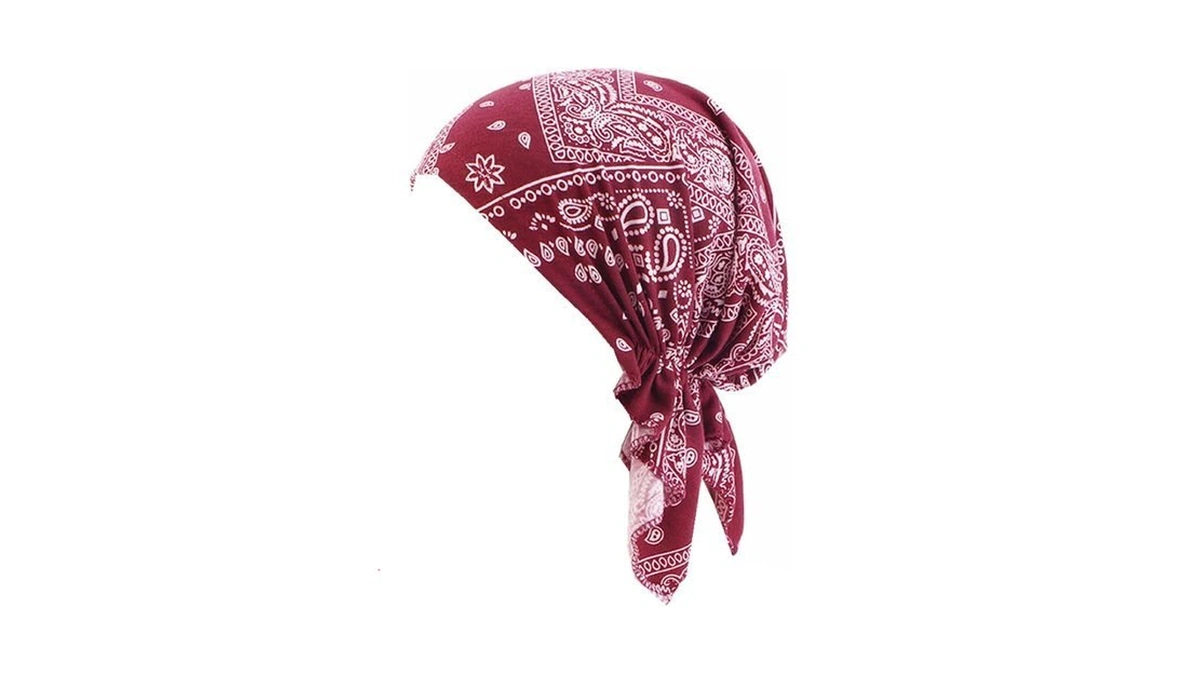 Pre-tied Chemo Turban Beanie Stretch Headwear Skull Cap For Women