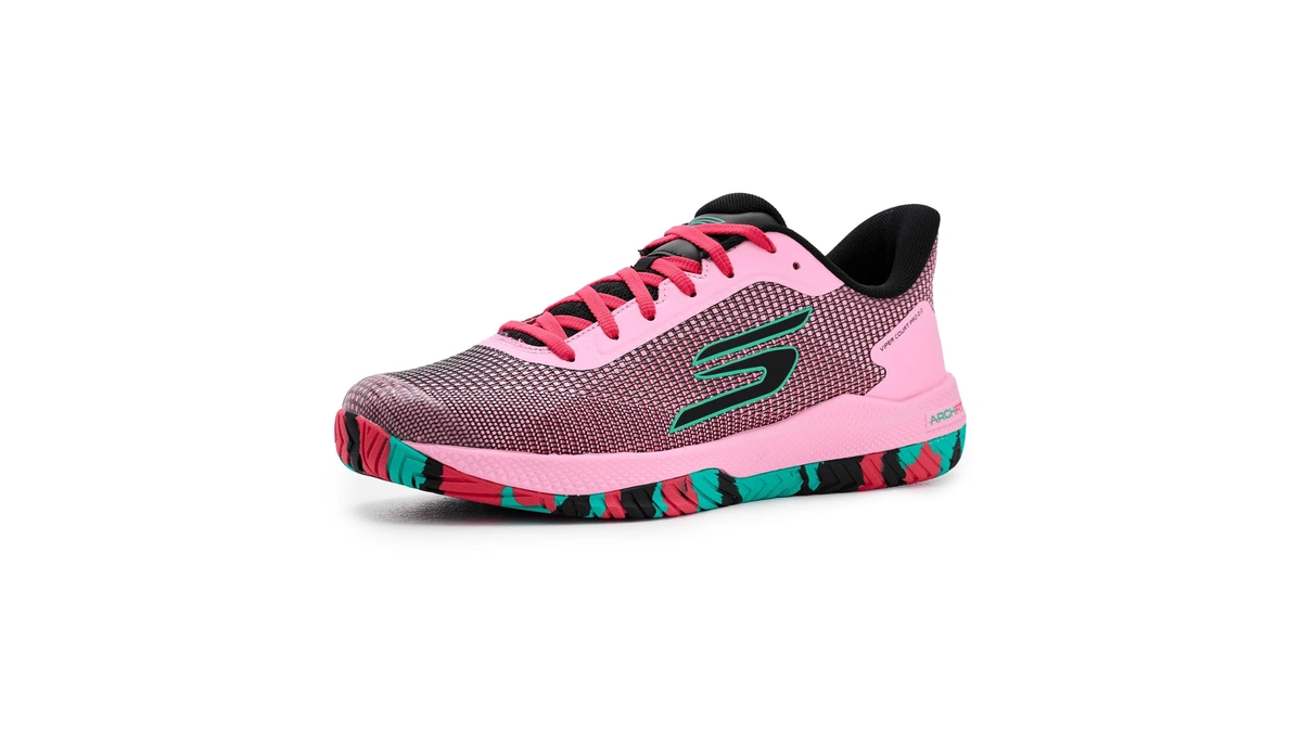 Skechers Men's Pickleball Viper Court Pro 2.0 Sneaker, Pink/black, 11.5