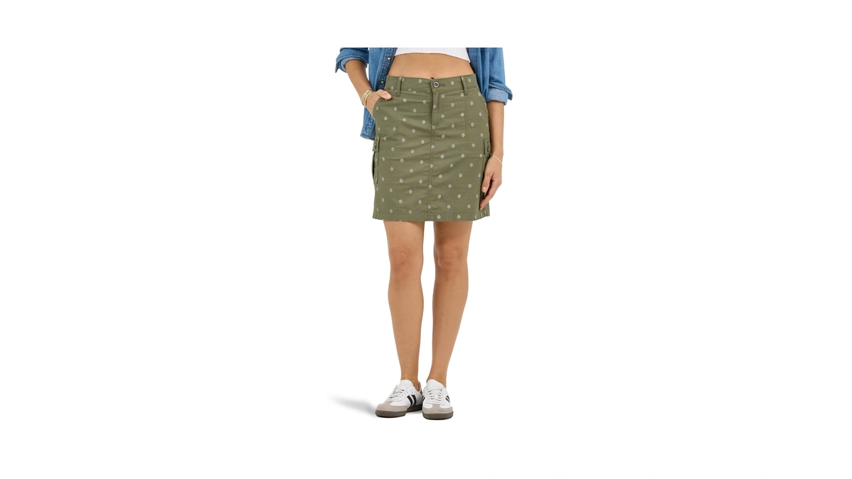 Lee Women's Ultra Lux Comfort With Flex-to-go Cargo Skort, Olive