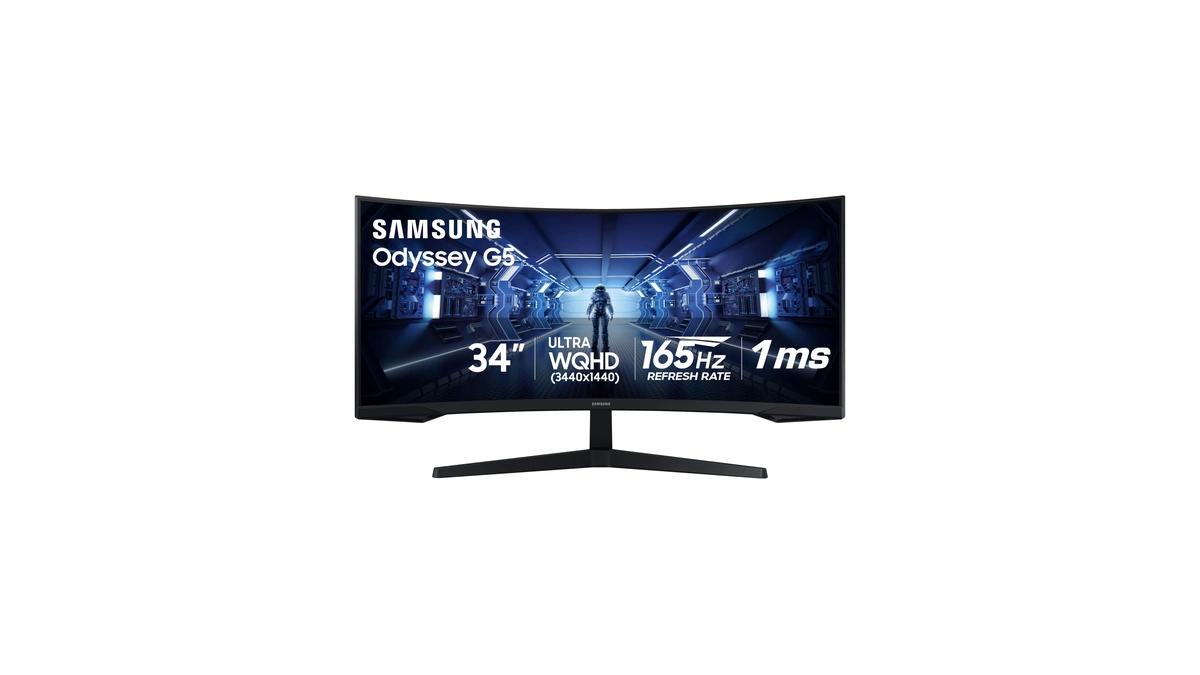 Samsung 34' Odyssey G5 Ultra-wide Gaming Monitor With 1000r Curved
