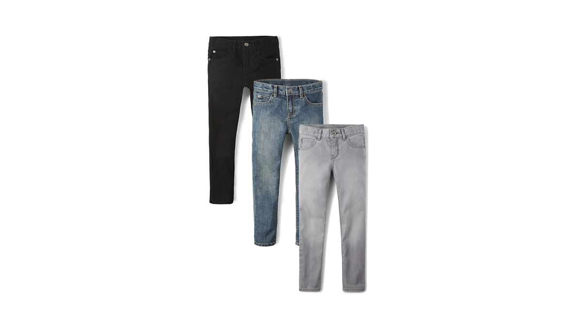 The Children's Place Boys Multipack Basic Stretch Skinny Jeans, Black