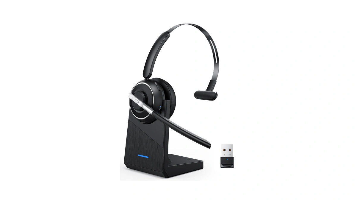 Wireless Headset With Mic For Work Bluetooth Headset With Microphone