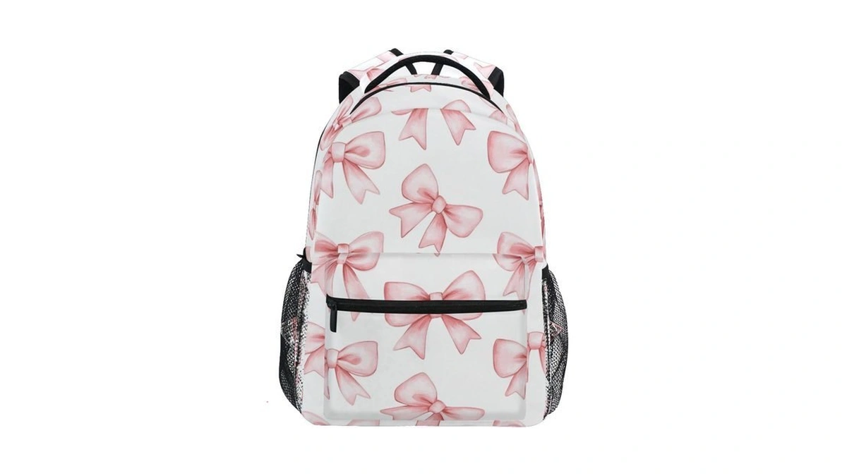 Alaza Cute Pink Bow Kids Backpack For Girls Bookbag Daypack