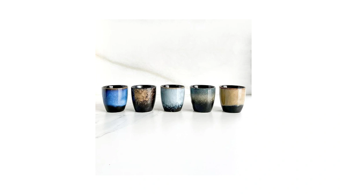 Rubdub Ceramic Japanese Tea Cup Set, 5oz Coffee Cup No