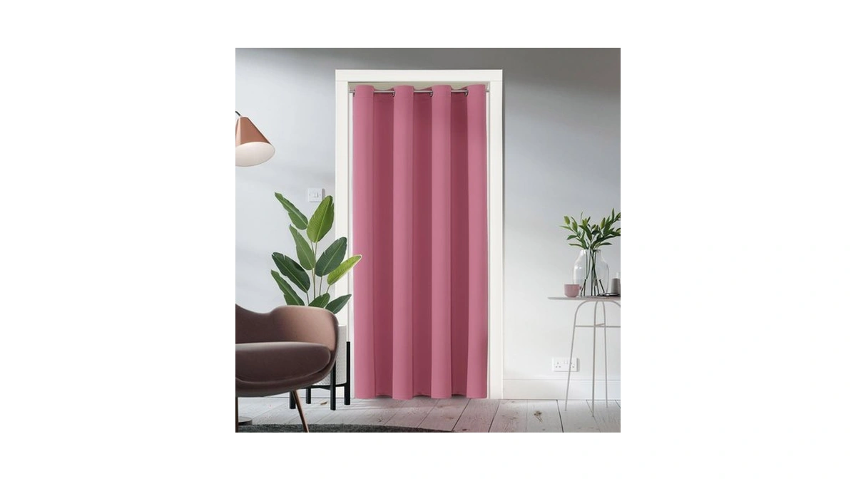 Chrisdowa Blackout Curtains Door Curtain 120" Doorway Closet Drapes 1
