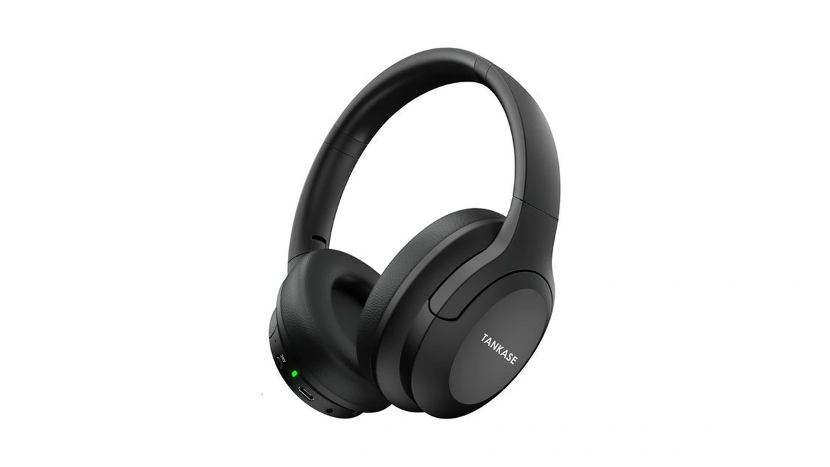 Tankase Active Noise Cancelling Headphones, Over-ear Headphones Black