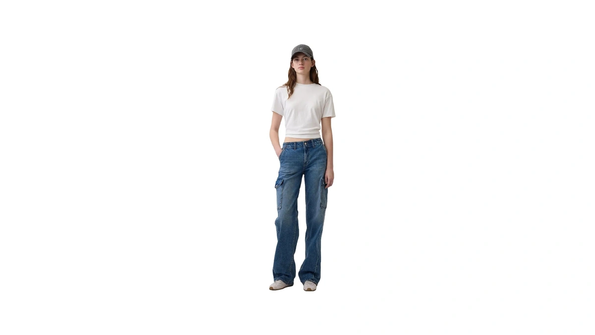 Gap Women's 90's Low Rise Loose Jeans Dk Wash 26p