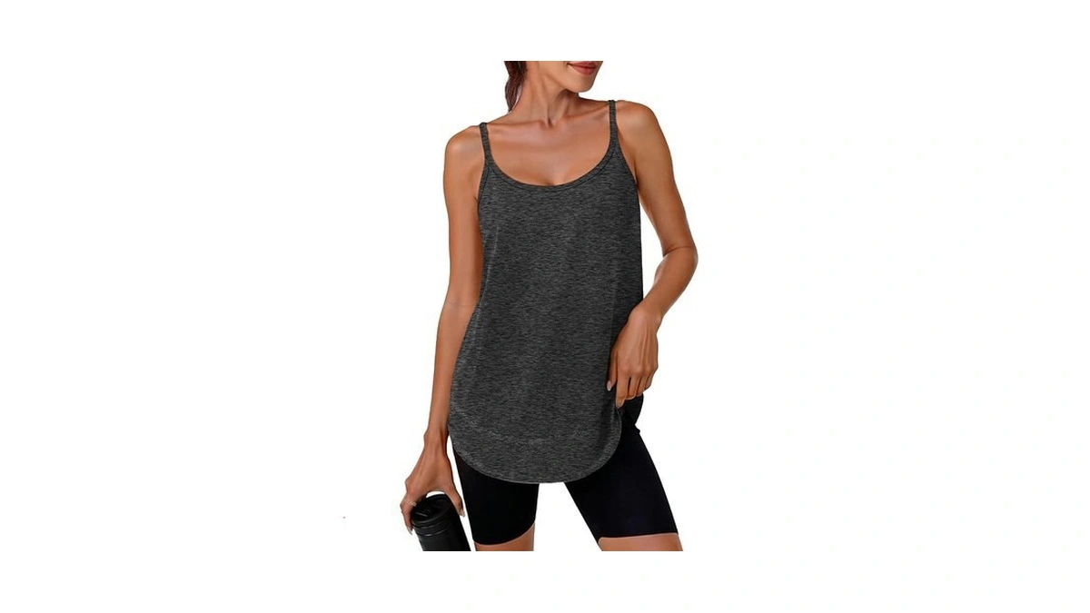 Anrabess Workout Tank Tops For Women Spaghetti Strap Camisole Shirts