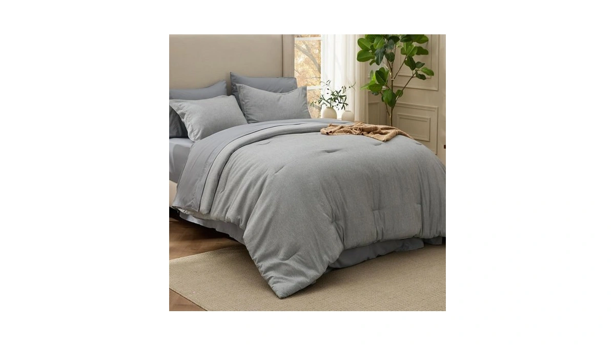 Bedsure Queen Comforter Set Dark Grey - Bed In A