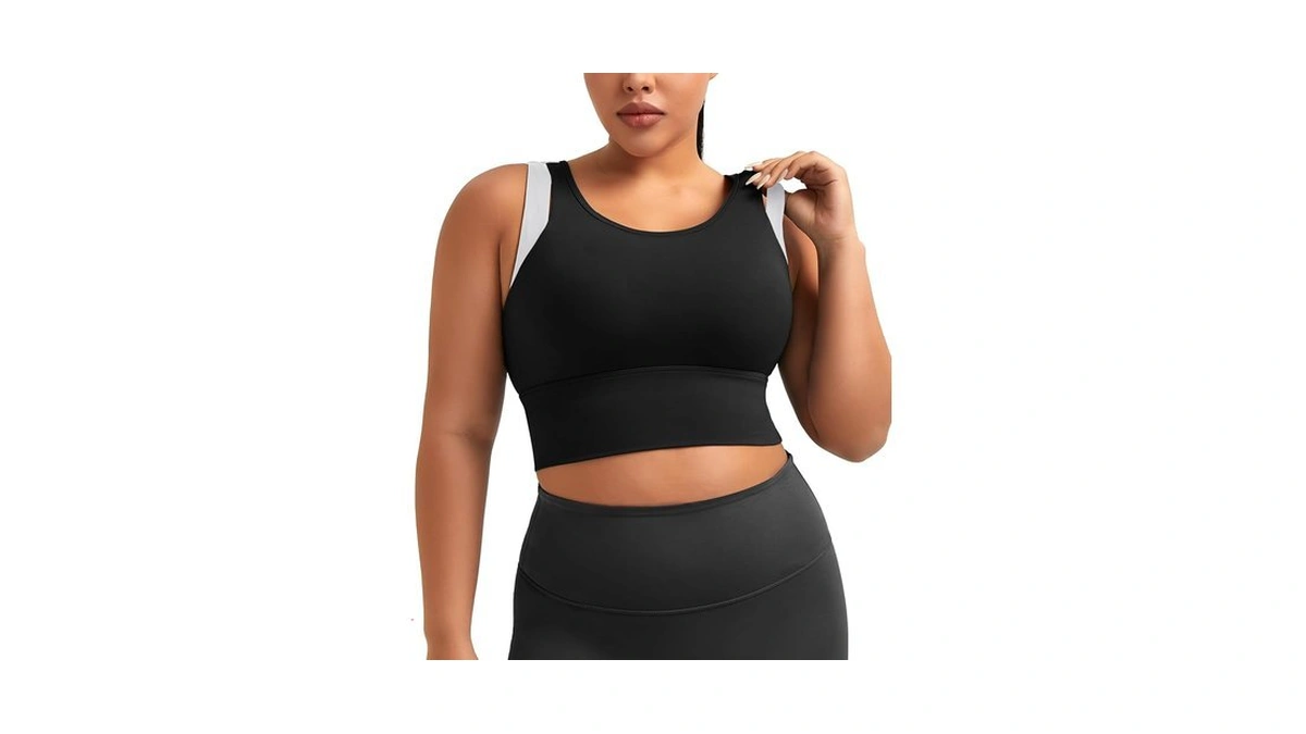 Ubcute Crop Workout Tank Tops For Full Bust Women,medium Impact