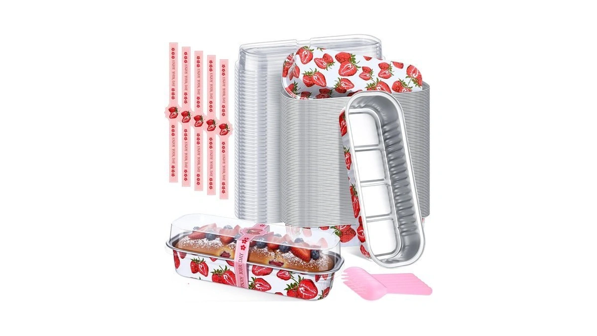 Tioncy 80 Pcs Mini Loaf Pans With Lids Spoons, Spring
