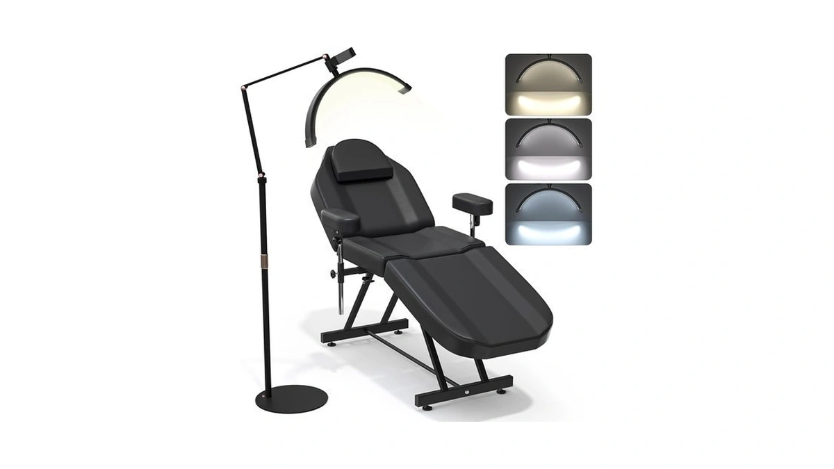 Tattoo Light,half Moon Lash Lighting: Foldable Floor Led Lamp For