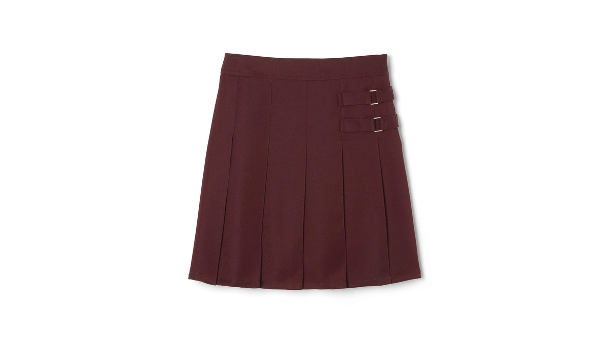 French Toast Girls' Adjustable Waist 2-tab Scooter, Burgundy, 5