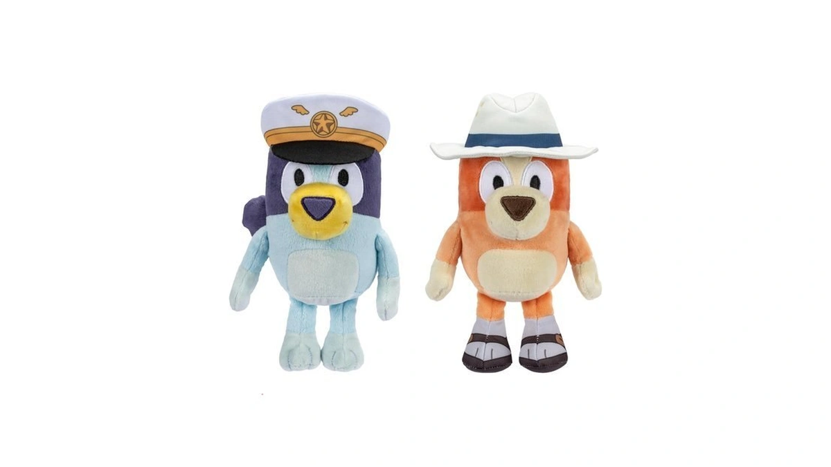 Bluey Plush Stuffed Animals Pack Of 2, 16-23”, Soft, Captain