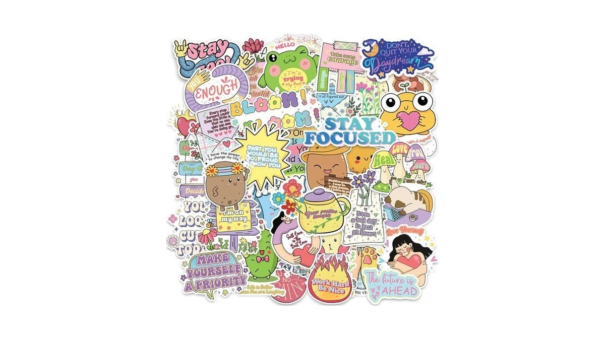 103 Pcs Holographic Motivational Sticker, Encouraging And Inspirational Stickers For