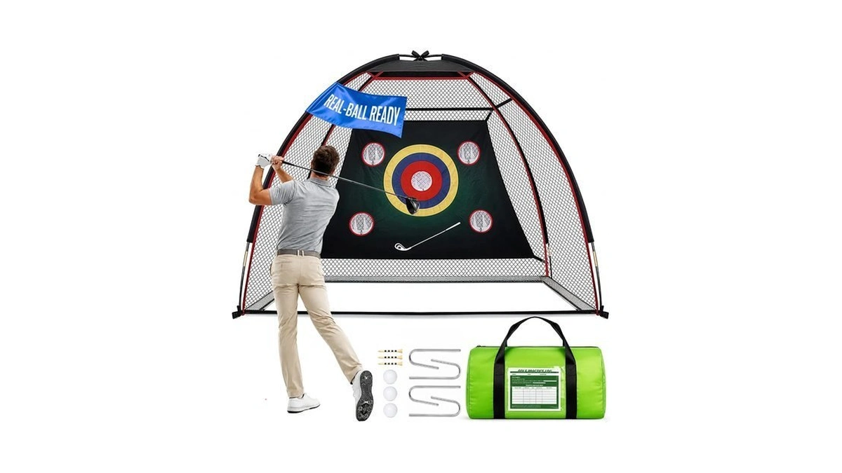 Yorepek Golf Practice Net, 10x7ft For Backyard Driving Real Golf