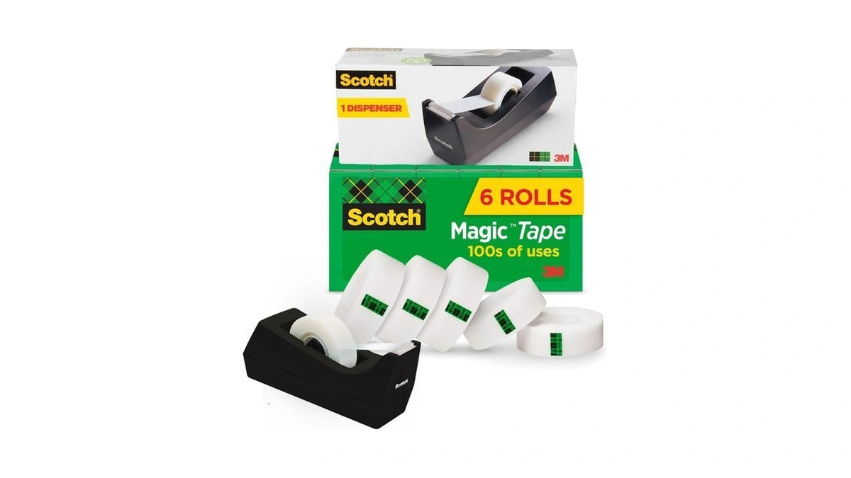 Scotch Magic Tape With Scotch Desktop Dispenser, 6 Rolls Of