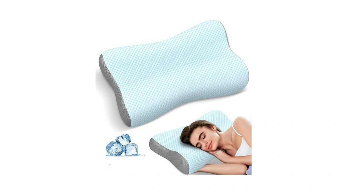 Neck Pillow Contour Memory Foam Pillows For Pain Relief Bed