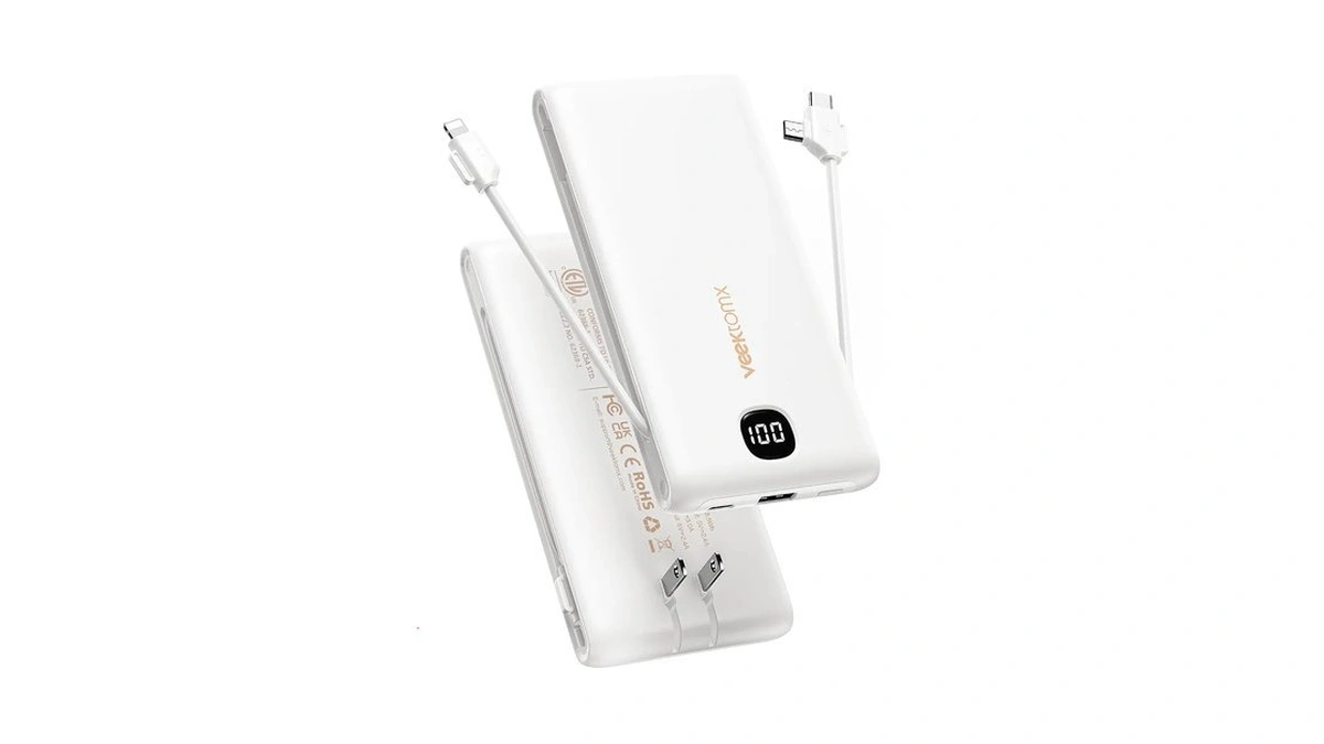 Portable Charger For Iphone Built In Cables And Wall Plug