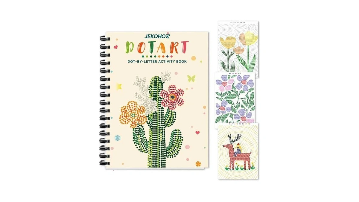 Dot Art For Adults,dot By Letter Coloring Book With 30