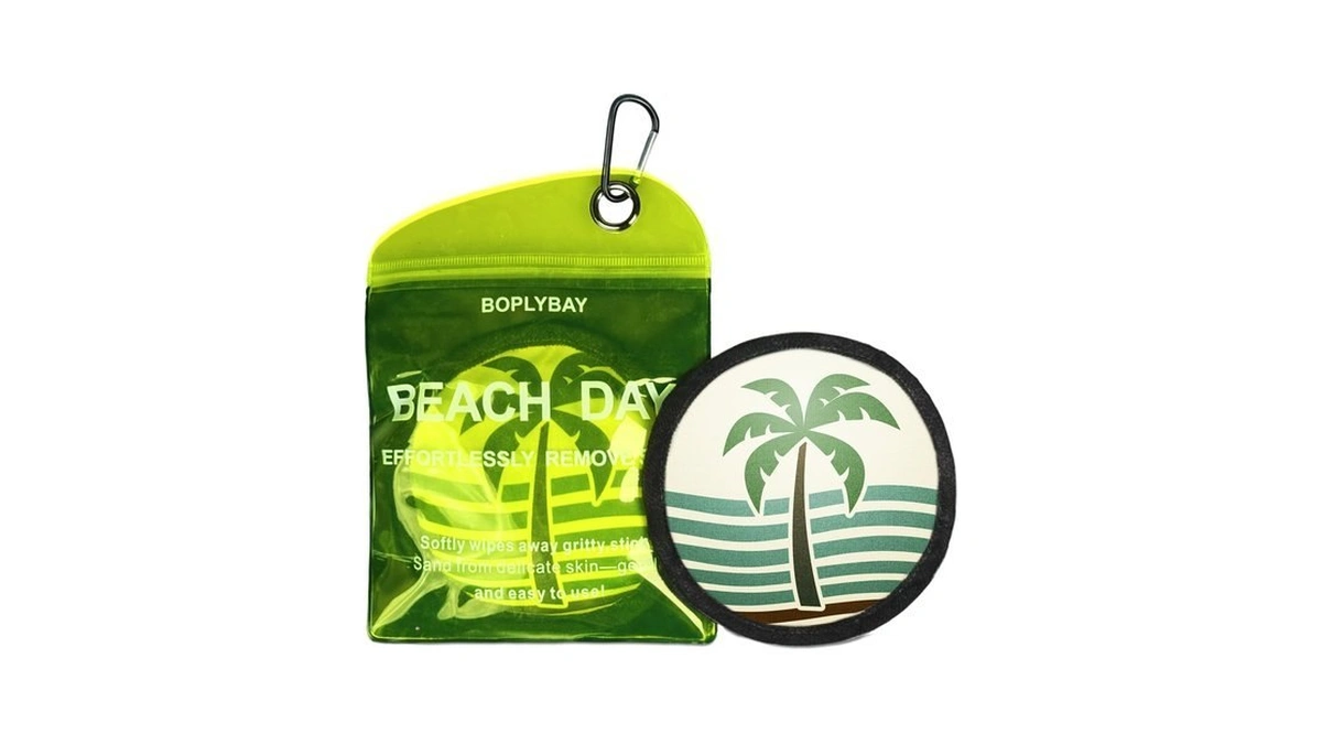 Boplybay Natural Sand Remover Pouch For Beach | Aloe &