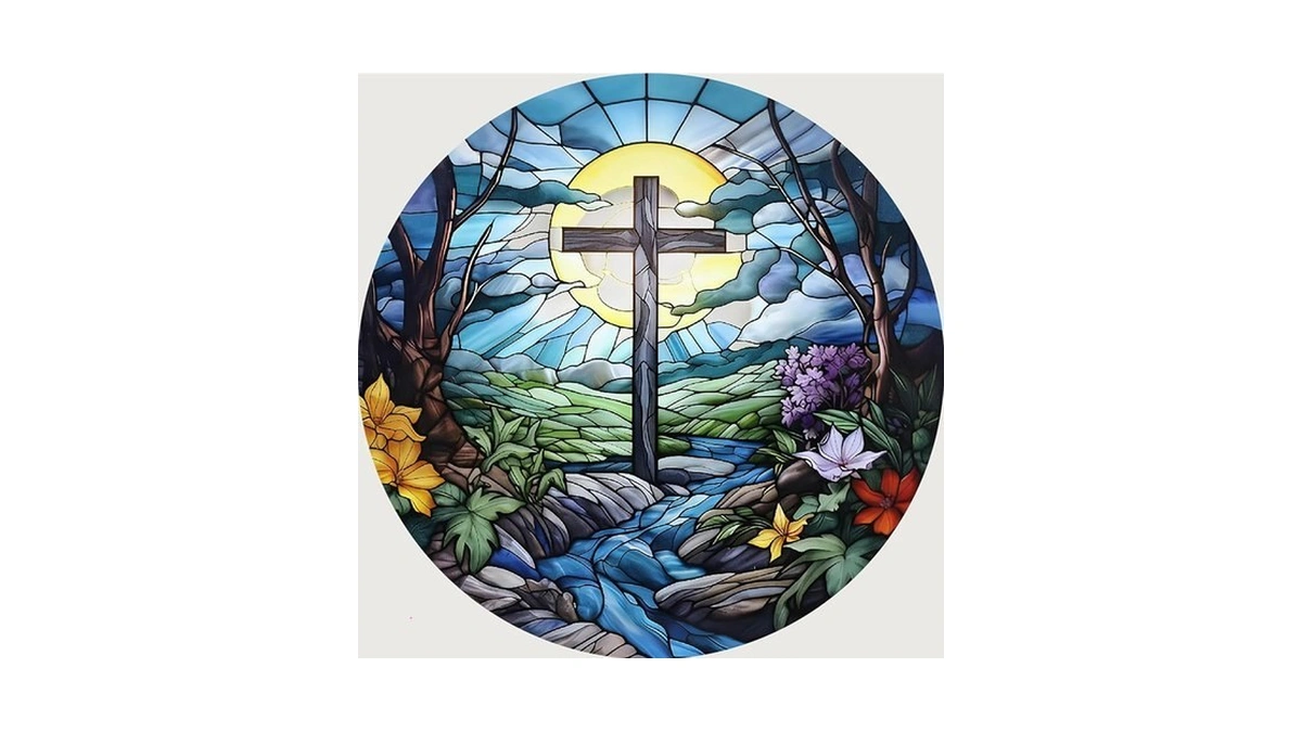 Cross Diamond Art Kits For Adults, 5d Diy Religion Diamond